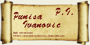 Puniša Ivanović vizit kartica